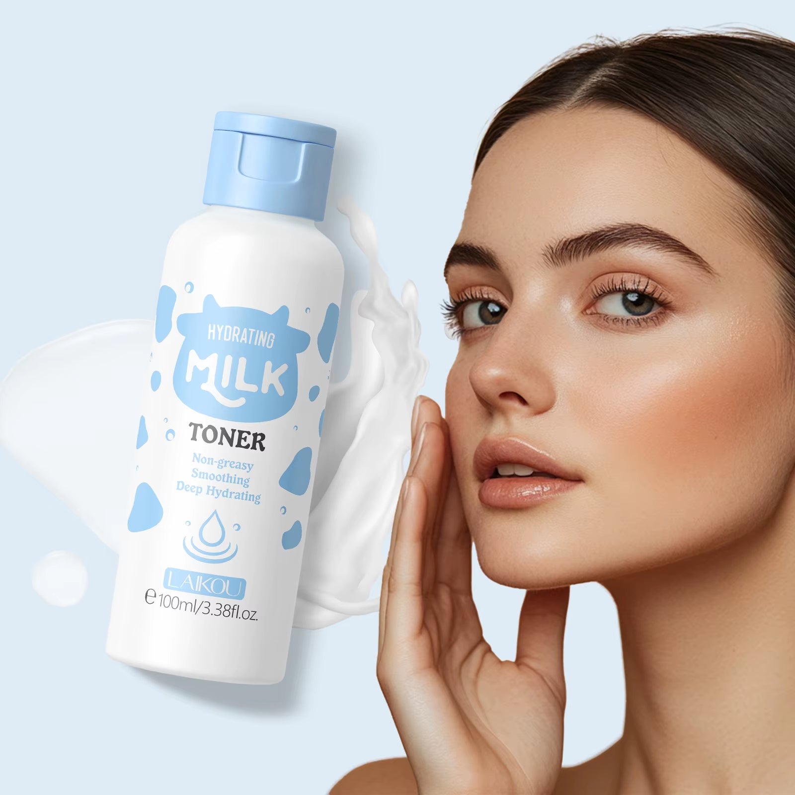 Milk Hydrating Toner Deep Moisturizing Facial Toner Smoothing Non-Greasy Skin Refiner 100Ml