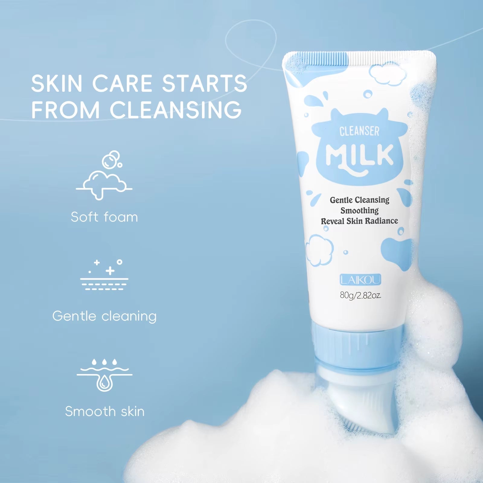 Milk Gentle Bar - Milk GlowMilk GlowMilk GlowMilk Cleansing Bar Gentle Face Body Soap Nourishing Treatment Even Skin Tone Facial Bar 80G50G (No Blush)